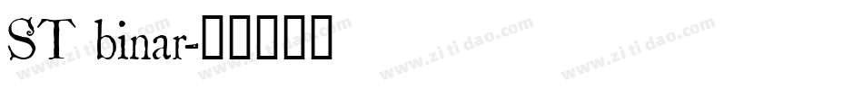 ST binar字体转换